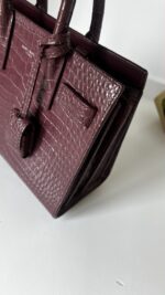 YSL Sac De Jour Burgundy Crocodile - Image 5