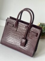 YSL Sac De Jour Burgundy Crocodile - Image 6