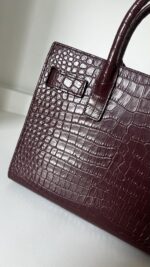 YSL Sac De Jour Burgundy Crocodile - Image 9