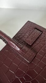 YSL Sac De Jour Burgundy Crocodile - Image 10