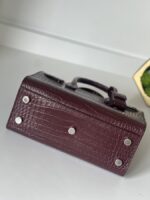 YSL Sac De Jour Burgundy Crocodile - Image 11
