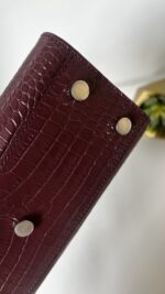 YSL Sac De Jour Burgundy Crocodile - Image 12