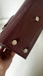 YSL Sac De Jour Burgundy Crocodile - Image 13