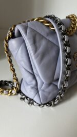 Chanel 19 Small Purple Lilac Lambskin - Image 3