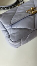 Chanel 19 Small Purple Lilac Lambskin - Image 7