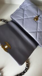 Chanel 19 Small Purple Lilac Lambskin - Image 16