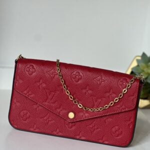 Louis Vuitton Pochette Felicie Empreinte Scarlet Red