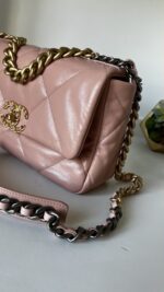 Chanel 19 Small/Medium Light Pink Lambskin - Image 7