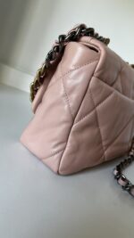 Chanel 19 Small/Medium Light Pink Lambskin - Image 11