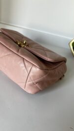 Chanel 19 Small/Medium Light Pink Lambskin - Image 14