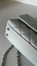 Chanel Extra Mini Coco Top Handle Iridescent Blue Rainbow Hardware - Image 11
