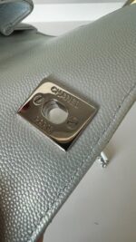 Chanel Extra Mini Coco Top Handle Iridescent Blue Rainbow Hardware - Image 17