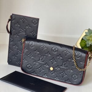 Louis Vuitton Pochette Felicie Empreinte Marine Rouge