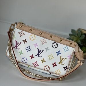 Louis Vuitton Pochette Accessories Multicolor Murakami White