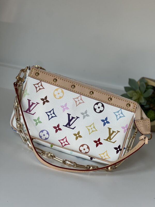 Louis Vuitton Pochette Accessories Multicolor Murakami White