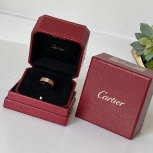 Cartier Love Ring 3 Diamonds Yellow Gold 51