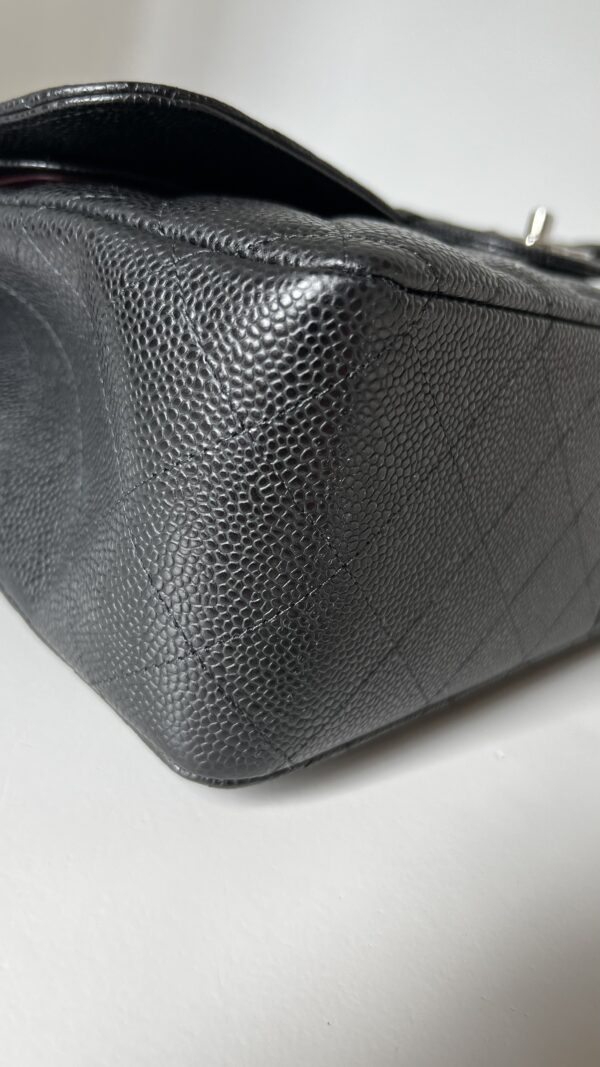 Chanel Jumbo Black Caviar Silver Hardware - Image 7