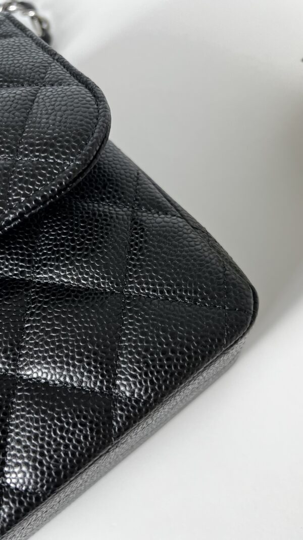 Chanel Jumbo Black Caviar Silver Hardware - Image 8