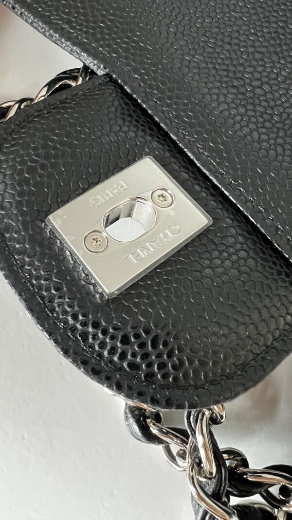 Chanel Jumbo Black Caviar Silver Hardware - Image 15