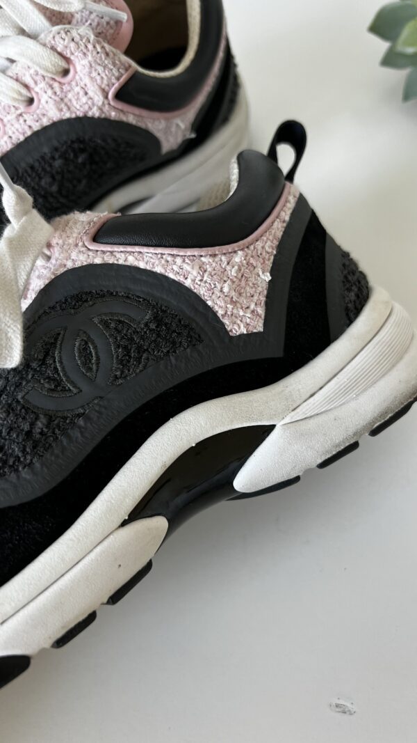 Chanel Tweed Sneakers 38 - Image 4