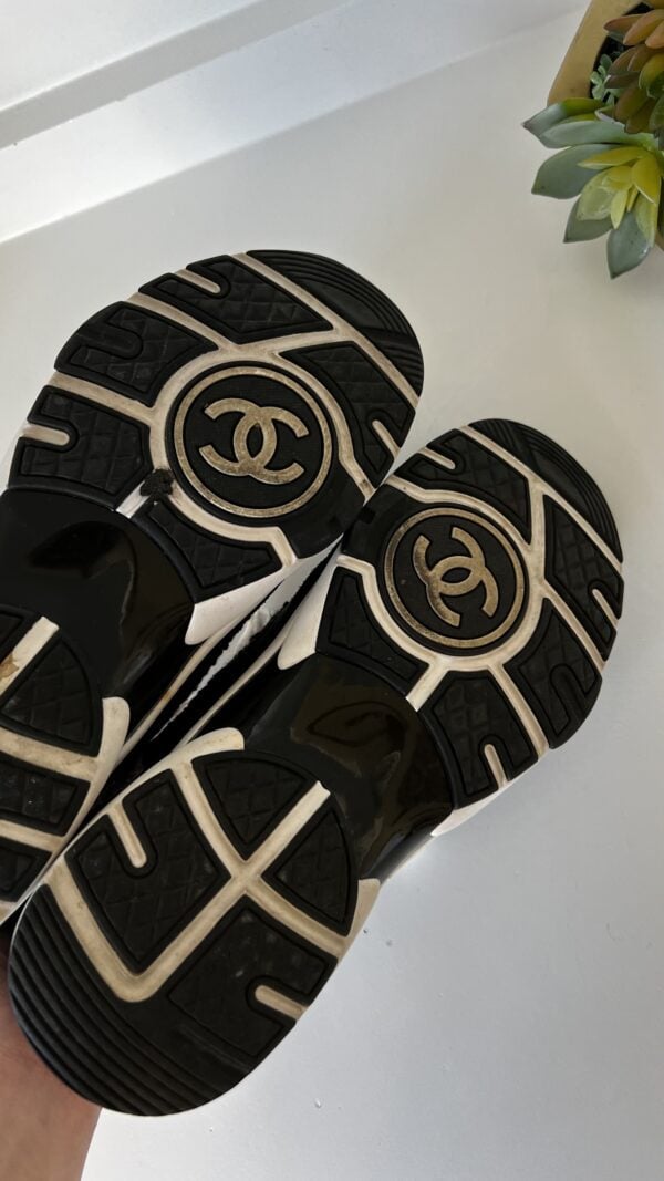 Chanel Tweed Sneakers 38 - Image 7
