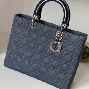 Dior Medium Lady Dior Denim Handbag