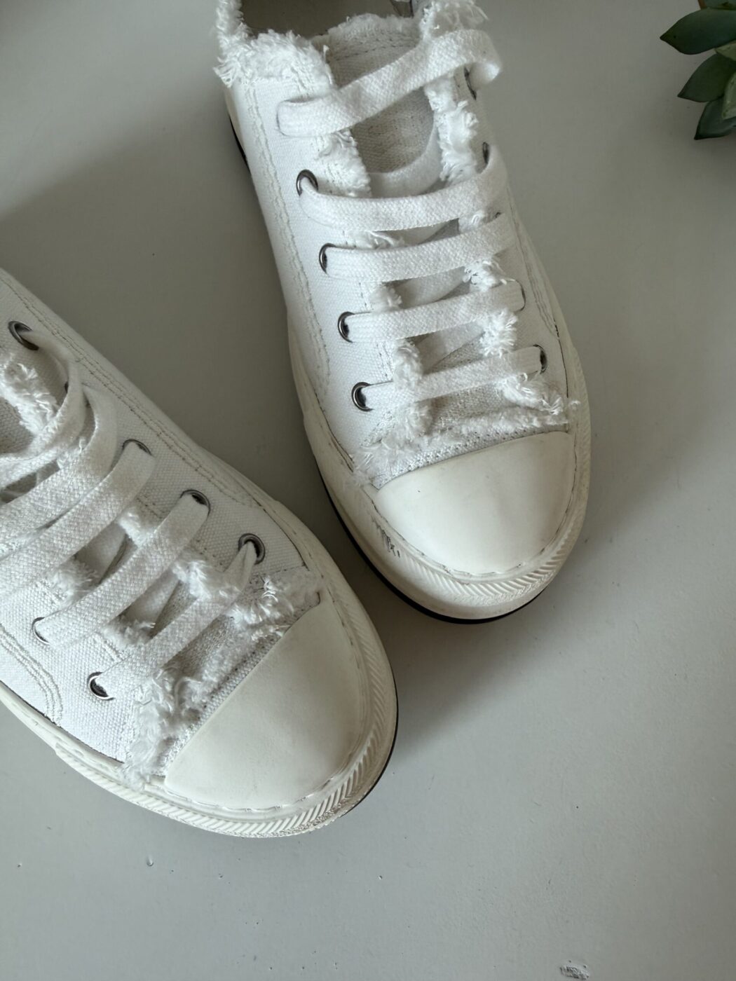Christian Dior Frayed Canvas Sneakers Women 38.5 - Image 4