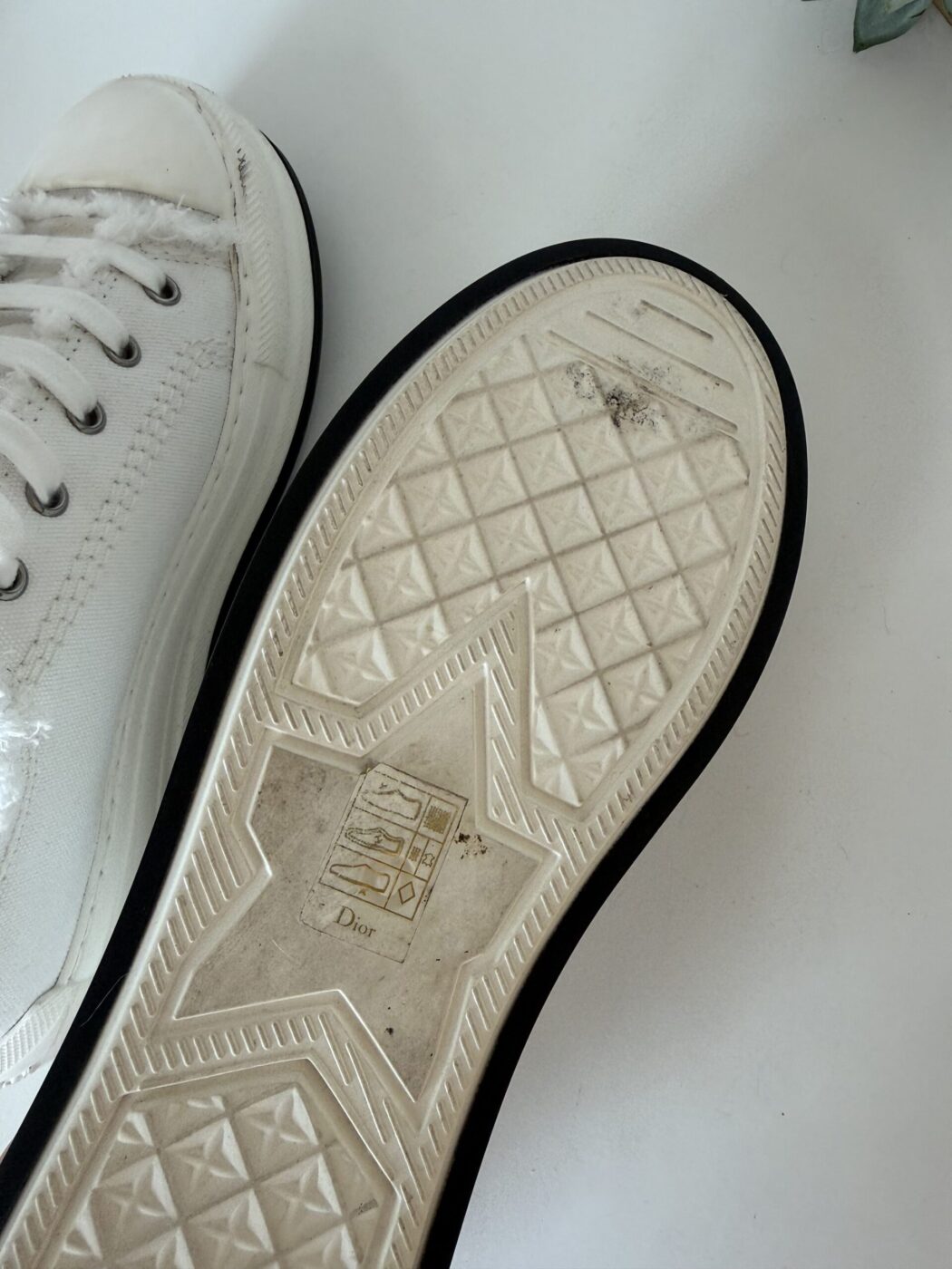 Christian Dior Frayed Canvas Sneakers Women 38.5 - Image 9