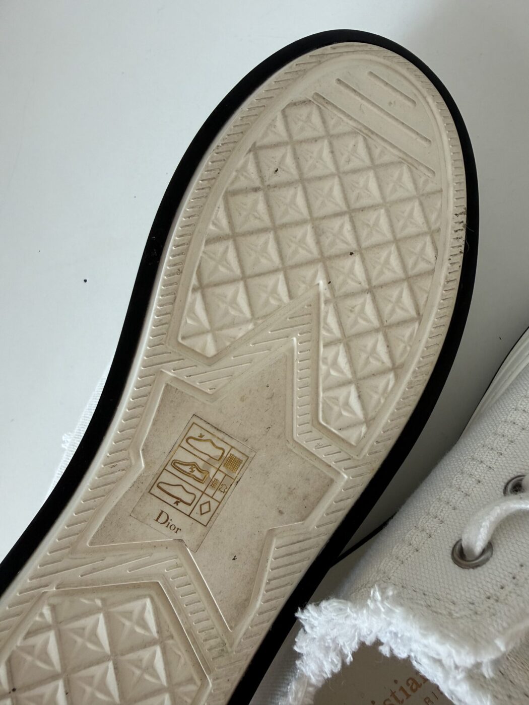 Christian Dior Frayed Canvas Sneakers Women 38.5 - Image 10