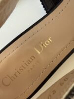 Dior Black Cannage Dior & Moi Slingback Flats 38 - Image 7