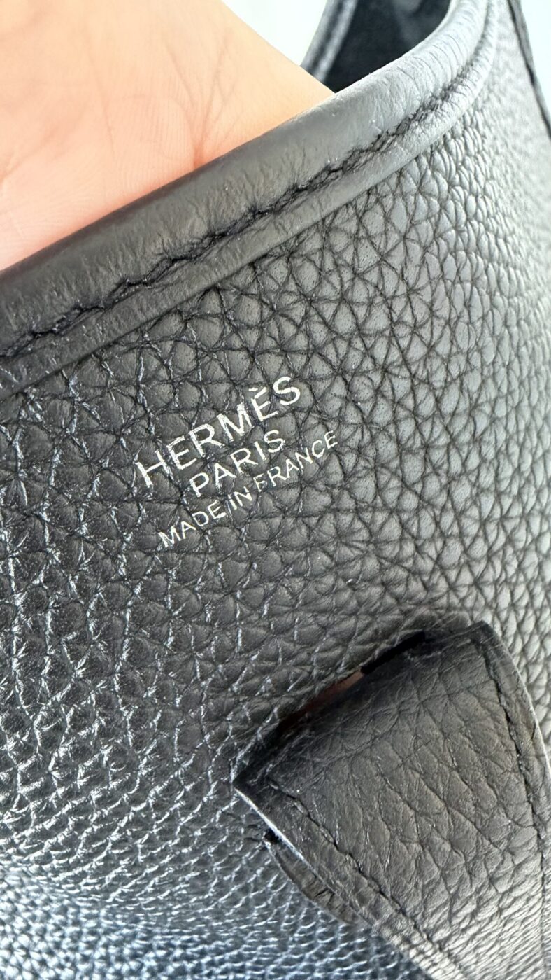 Hermes Evelyne PM III Black SHW - Image 10