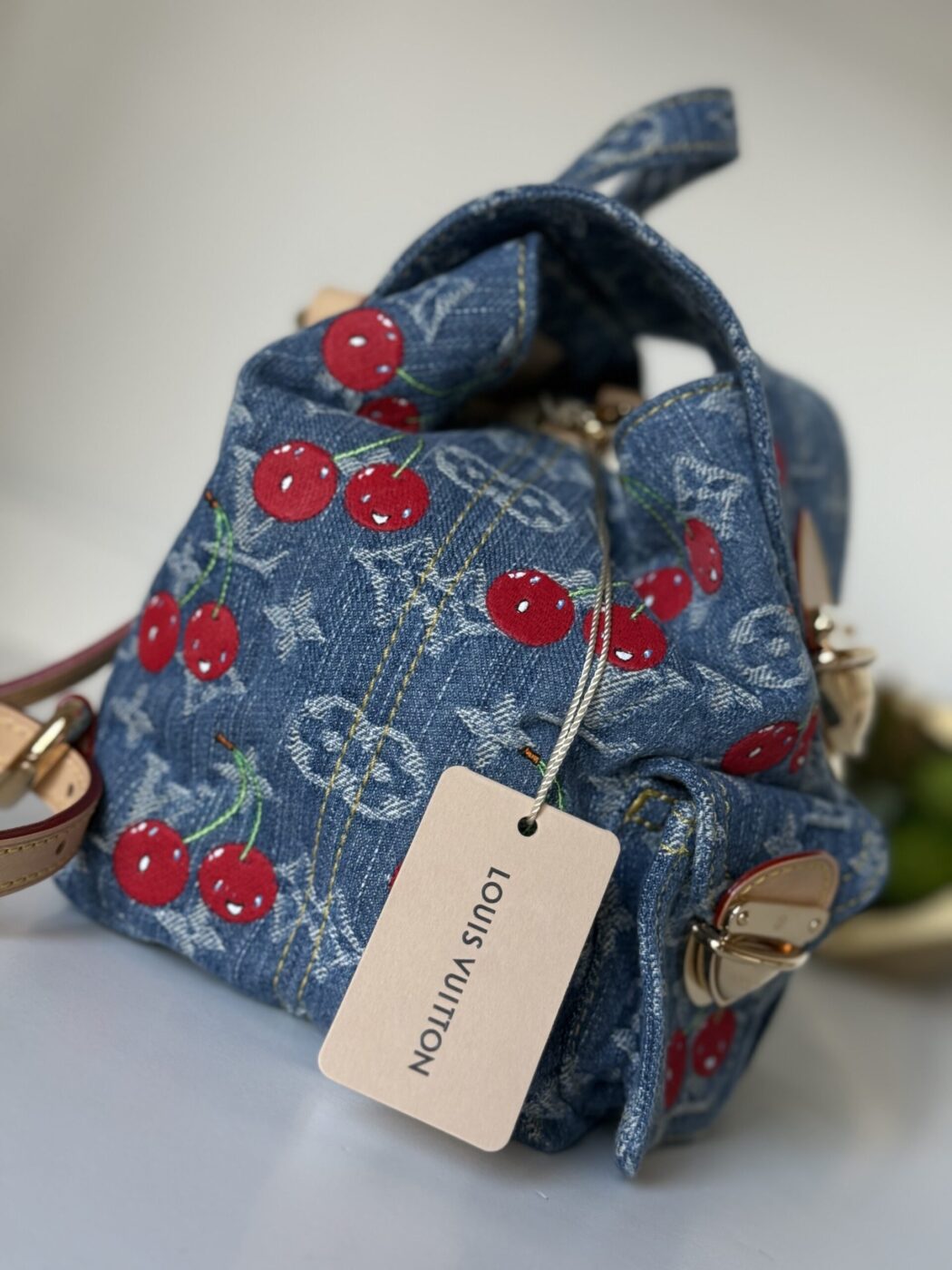 Louis Vuitton Denim Cherry Backpack - Image 4