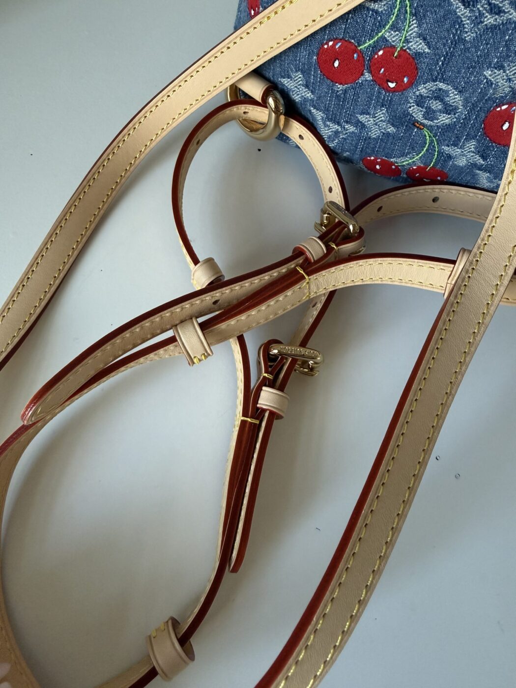 Louis Vuitton Denim Cherry Backpack - Image 6