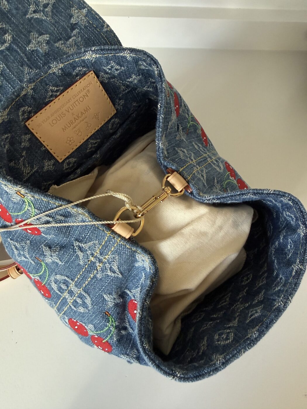 Louis Vuitton Denim Cherry Backpack - Image 8