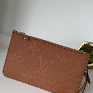 Louis Vuitton Neverfull MM Pouch Empreinte Cognac