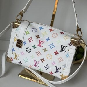 Louis Vuitton LV x TM Cowhide Monogram Multicolor Side Trunk MM White