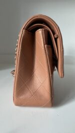 Chanel Medium Classic Double Flap Bag 22S Caramel Lambskin Light Gold Hardware - Image 2