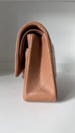 Chanel Medium Classic Double Flap Bag 22S Caramel Lambskin Light Gold Hardware - Image 6