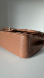 Chanel Medium Classic Double Flap Bag 22S Caramel Lambskin Light Gold Hardware - Image 8