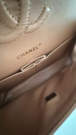 Chanel Medium Classic Double Flap Bag 22S Caramel Lambskin Light Gold Hardware - Image 16