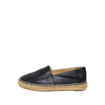 Chanel Black Lambskin Espadrilles 37