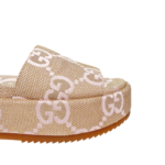 Gucci GG Jumbo Print Platform Slides 38.5 - Image 4