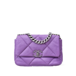 Chanel 19 Purple Quilted Lambskin Medium