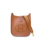 Hermes Taurillon Clemence Evelyne TPM Gold Brown Crossbody