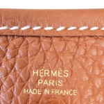 Hermes Taurillon Clemence Evelyne TPM Gold Brown Crossbody - Image 6
