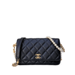 Chanel Black Lambskin Pearl WOC Crossbody