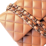 Chanel Lambskin Quilted Medium Double Flap Caramel Brown - Image 5