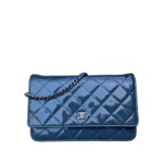 Chanel WOC Blue Vernis Leather Crossbody