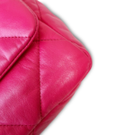 Chanel 19 Hot Pink Quilted Lambskin Medium - Image 3