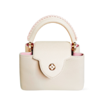 Louis Vuitton Capucines BB Taurillon Blanc Casse Light Pink Braided Strap Crossbody - Image 6